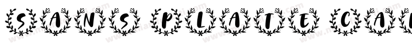 Sans Plate Caps Regu字体转换